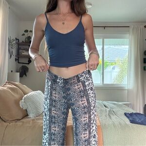 kaleidoscope low rise comfy boho indie pants